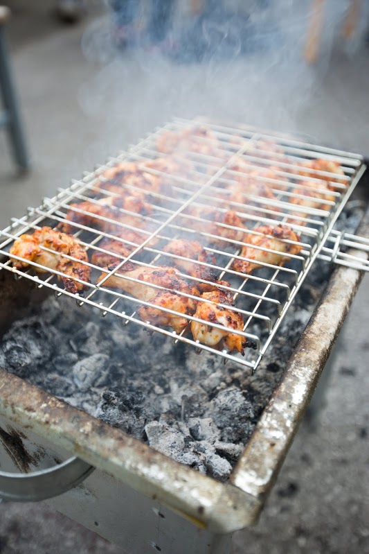 Chicken wings on the bbq