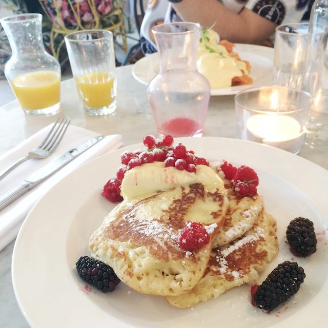 Clotted cream berries and honey drop scones